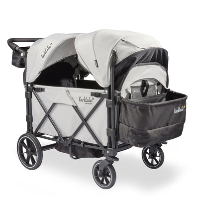 Larktale Caravan Quad Stroller, 4-Seater Wagon, 214 lb Capacity, Gray (Open Box) - VMInnovations