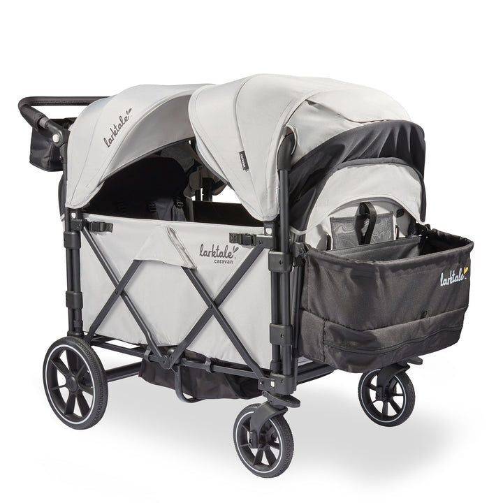 Larktale Caravan Quad Stroller, 4-Seater Wagon, 214 lb Capacity, Gray (Open Box)