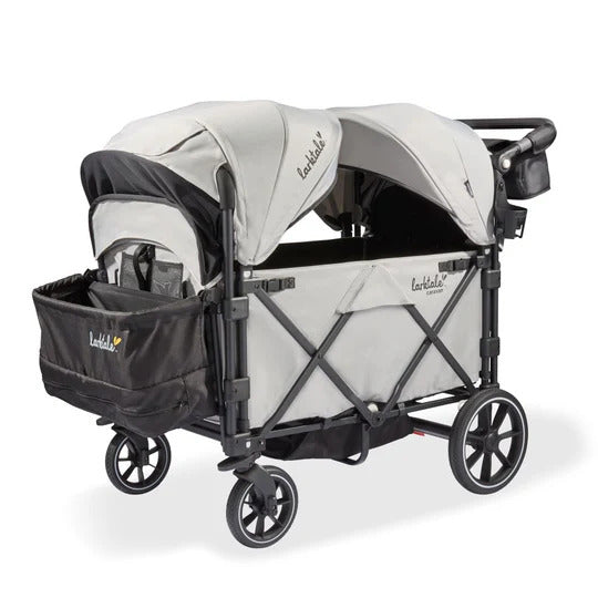 Larktale Caravan Quad Foldable Stroller Wagon for Kids & Babies, Avalon Gray