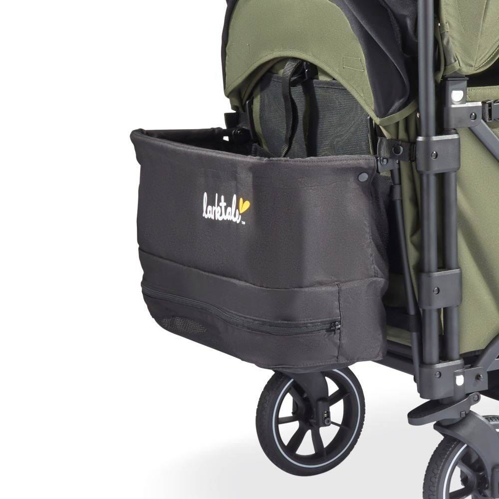 Larktale Caravan Quad Stroller, 4-Seater Wagon, 214 lb Capacity, Avalon Gray