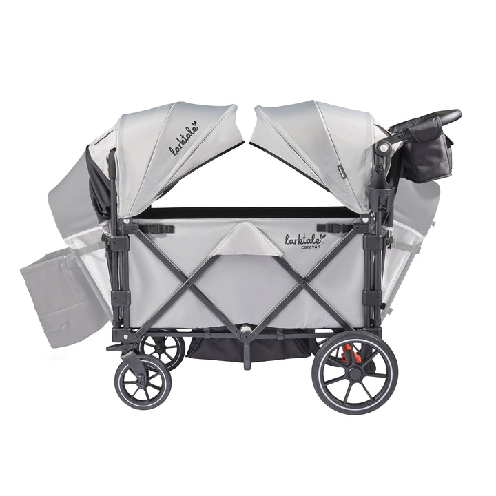 Larktale Caravan Quad Stroller, 4-Seater Wagon, 214 lb Capacity, Avalon Gray