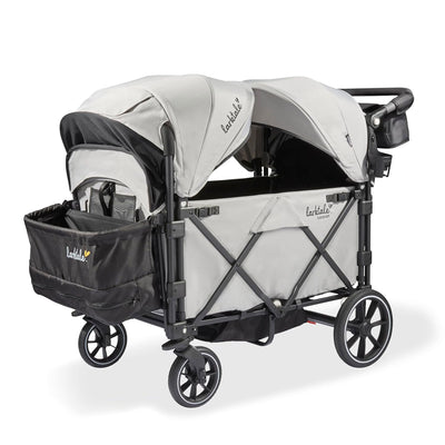Larktale Caravan Quad Stroller, 4-Seater Wagon, 214 lb Capacity, Avalon Gray - VMInnovations