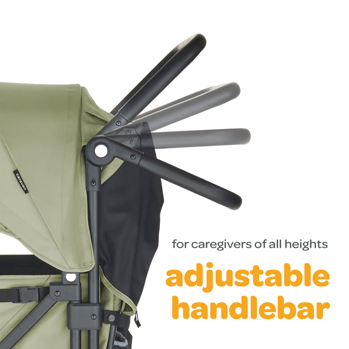 Larktale Caravan Quad Stroller, 4-Seater Wagon, 214 lb Capacity Green (Open Box)