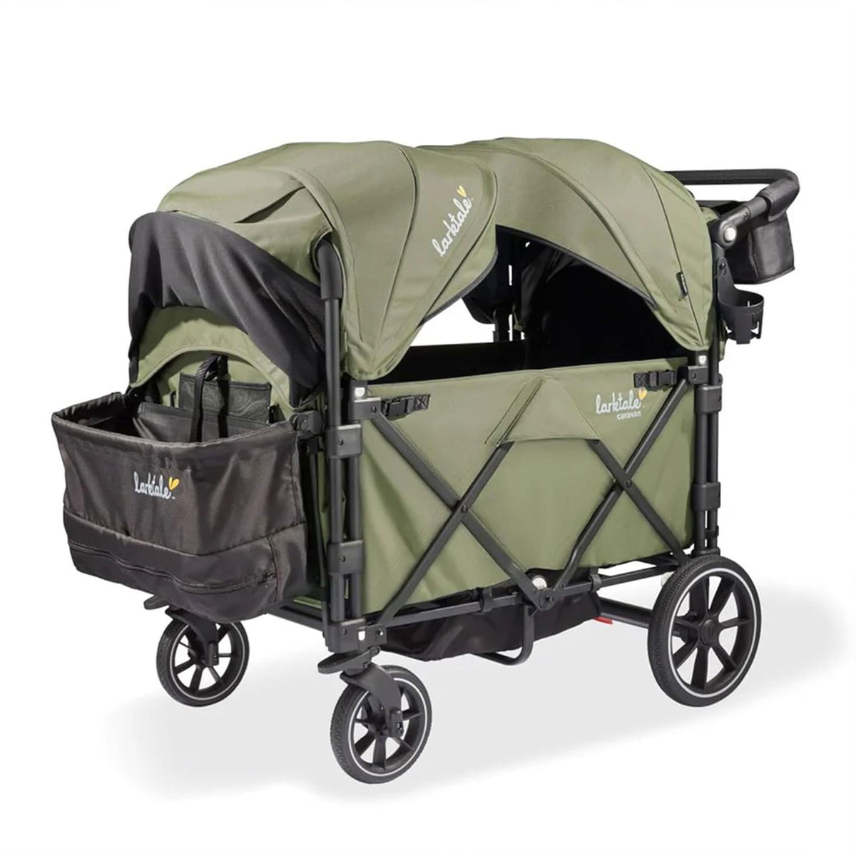Larktale Caravan Quad Stroller, 4-Seater Wagon, 214 lb Capacity Green (Open Box) - VMInnovations