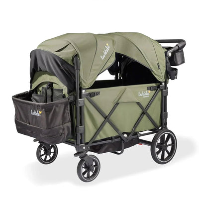 Larktale Caravan Quad Stroller, 4-Seater Wagon, 214 lb Capacity Green (Open Box) - VMInnovations