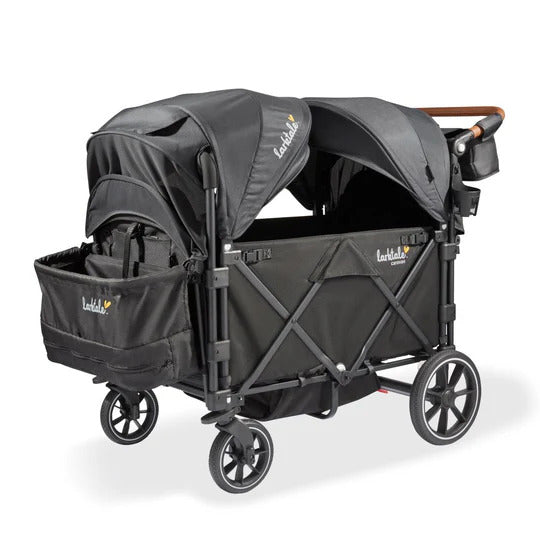 Larktale Caravan Quad Foldable Stroller Wagon for Kids & Babies, Byron Black