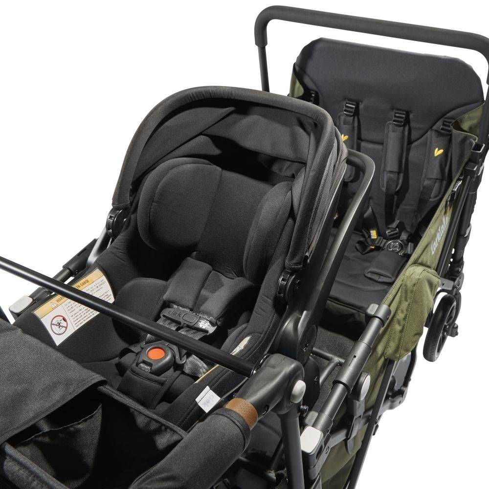 Larktale Caravan Quad Stroller, 4-Seater Wagon, 214 lb Capacity, Byron Black