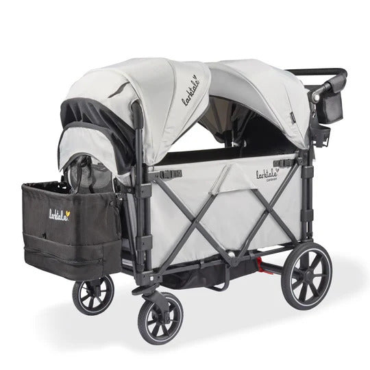 Larktale Caravan V3 Hybrid Stroller Wagon, 2-Seat, 200 lbs Capacity, Avalon Gray