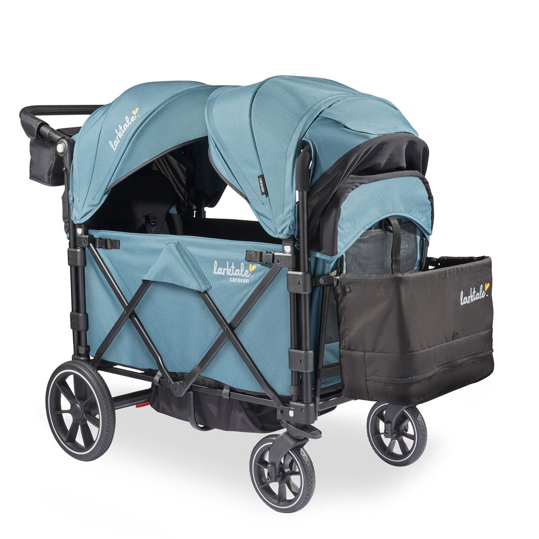 Larktale Caravan V3 Stroller, 2-Seater Kids Wagon, 207 lb Capacity, Seaford Blue