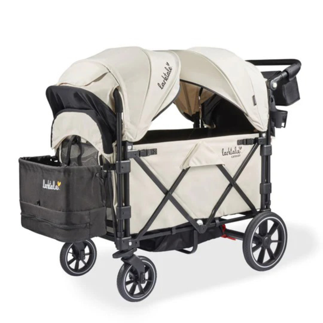 Larktale Caravan V3 Stroller, 2-Seater Kids Wagon, 207lb Capacity, Newport Taupe