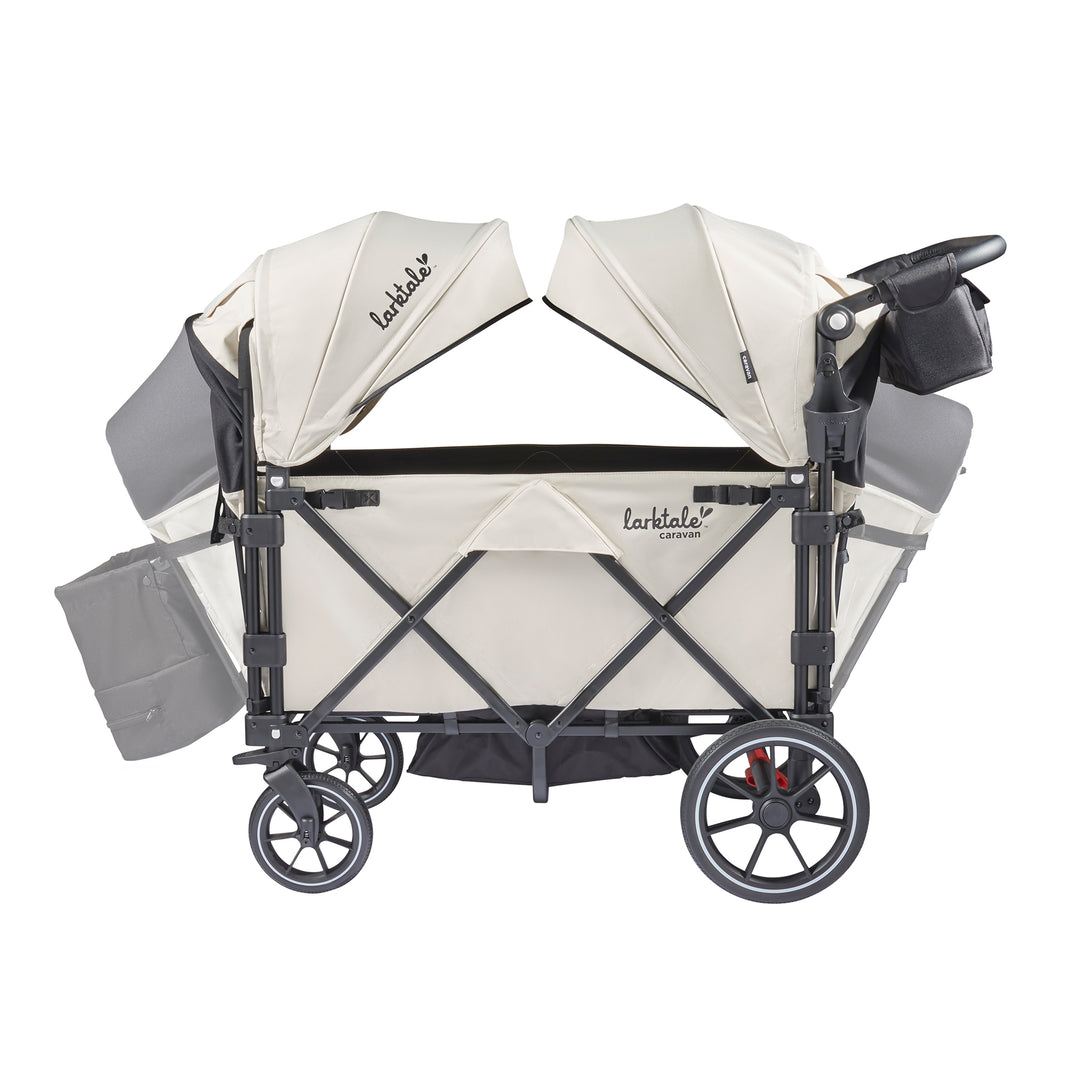 Larktale Caravan V3 Stroller, 2-Seater Kids Wagon, 207lb Capacity, Newport Taupe