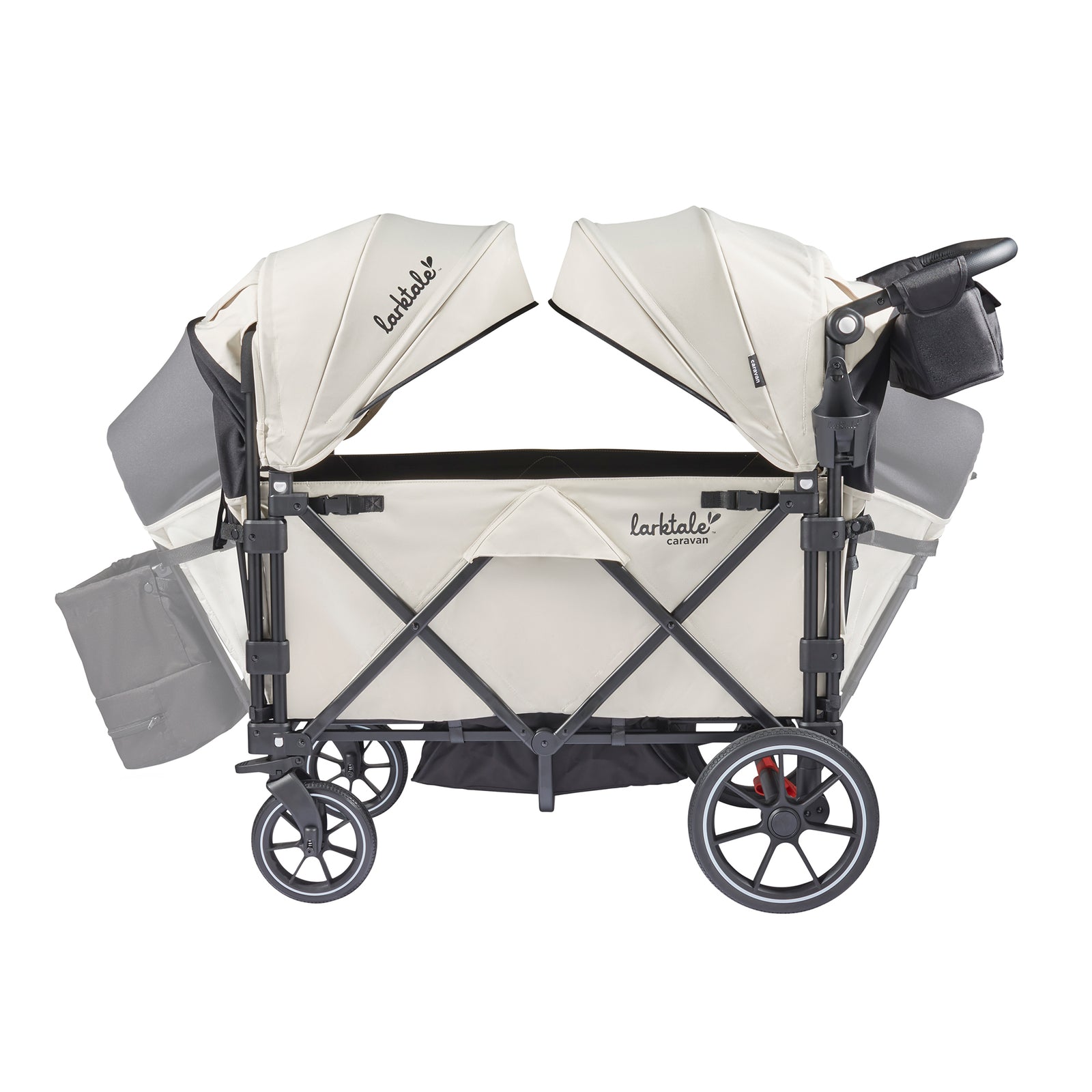 Larktale Caravan V3 Stroller, 2-Seater Kids Wagon, 207lb Capacity, Newport Taupe - VMInnovations