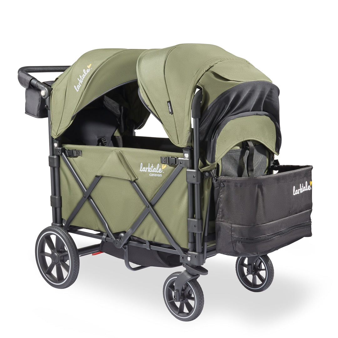 Larktale Caravan V3 Stroller, 2-Seater Kids Wagon 207lb Capacity Green(Open Box)
