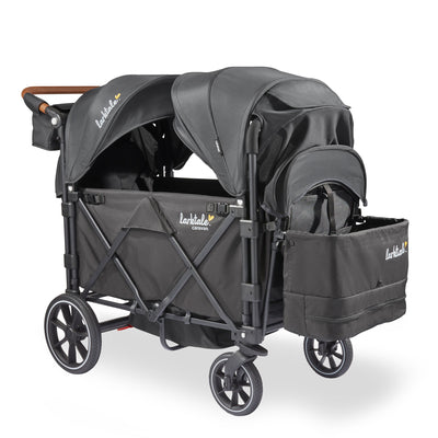 Larktale Caravan V3 Stroller, 2-Seater Kids Wagon, 207 lb Capacity, Byron Black - VMInnovations