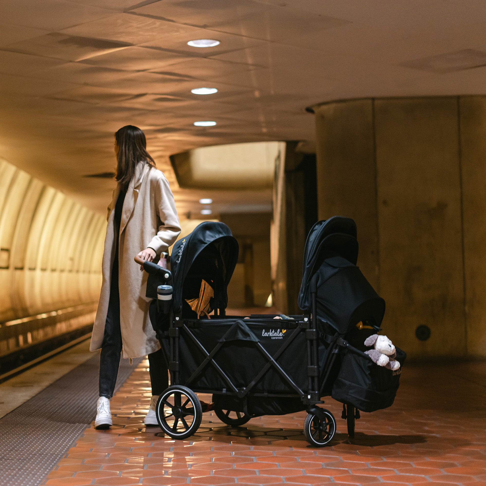 Larktale Caravan V3 Stroller, 2-Seater Kids Wagon, 207 lb Capacity (Open Box) - VMInnovations