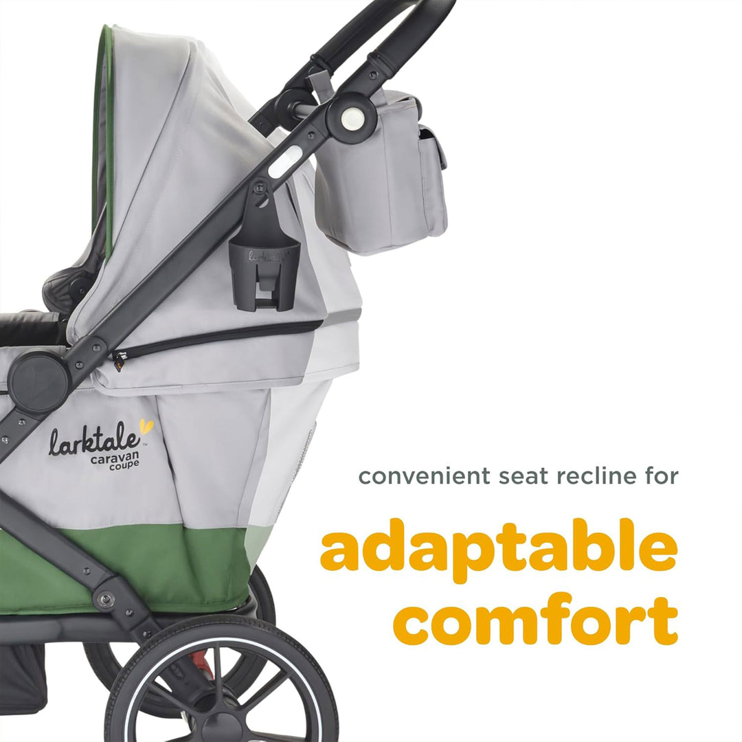 Larktale Caravan Coupe V2 Compact Stroller, Reclining 2-Seat Wagon (Open Box) - VMInnovations