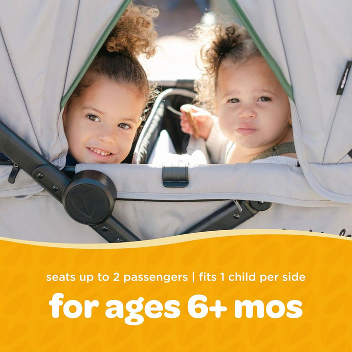 Larktale Caravan Coupe V2 Compact Stroller, Reclining 2-Seat Wagon (Open Box) - VMInnovations