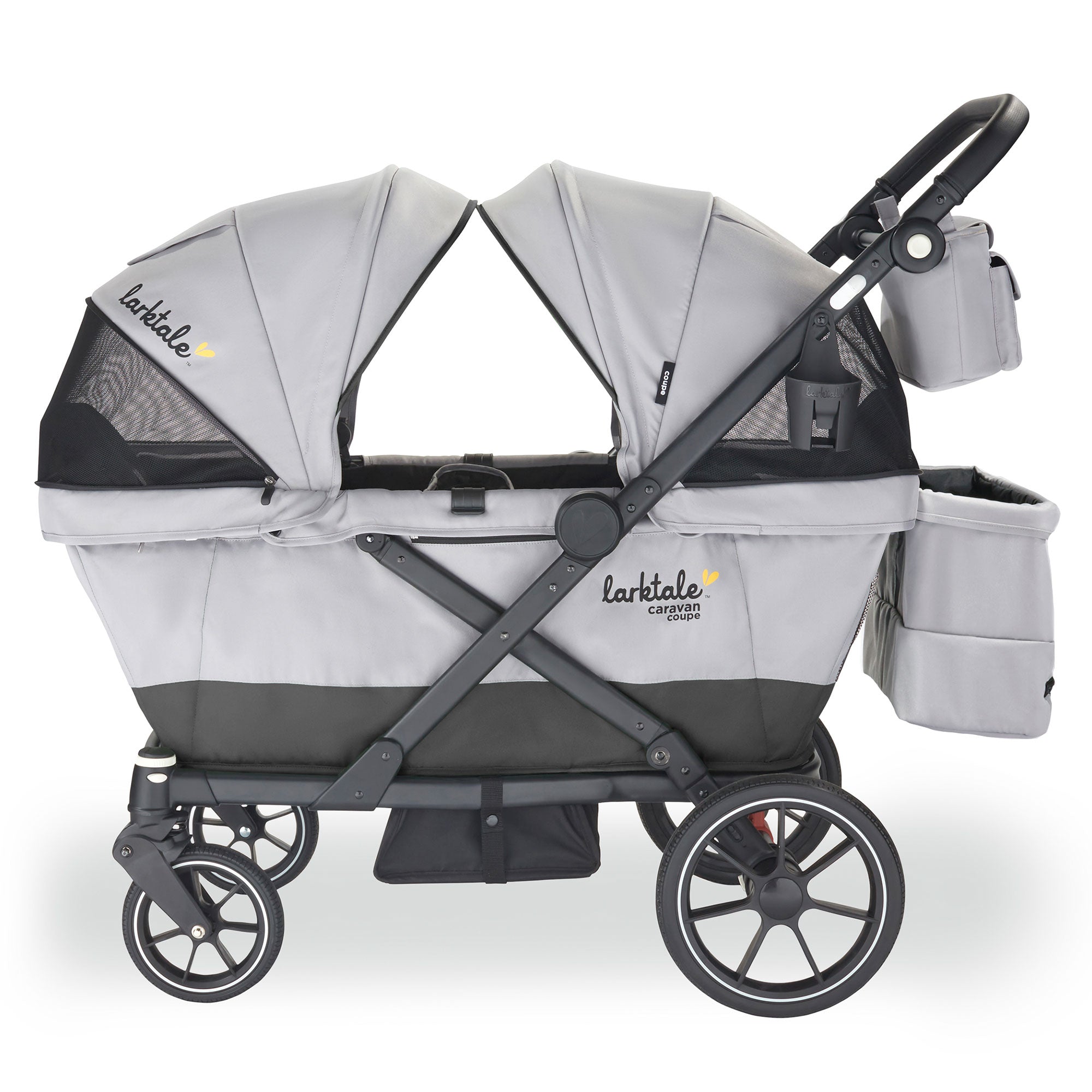 Larktale Caravan Coupe Quad Compact Stroller Reclining 4-Seat Wagon (Open Box) - VMInnovations