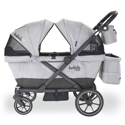 Larktale Caravan Coupe Quad Compact Stroller Reclining 4-Seat Wagon (Open Box) - VMInnovations