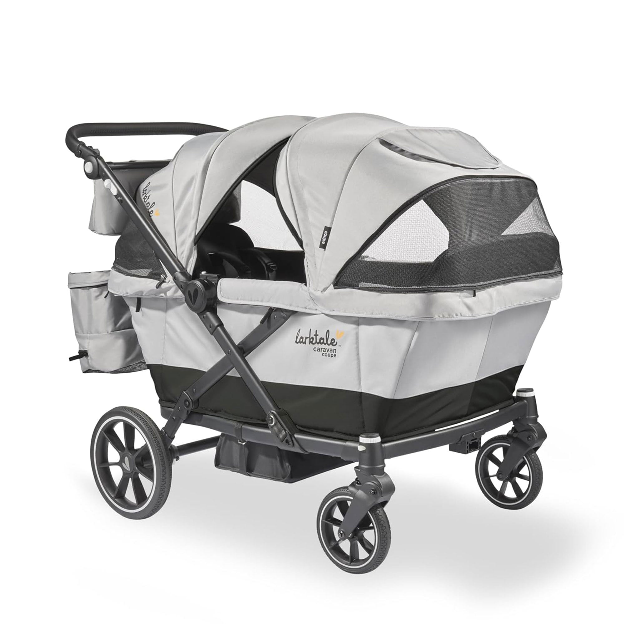 Larktale Caravan Coupe Quad Compact Stroller Reclining 4-Seat Wagon (Open Box) - VMInnovations