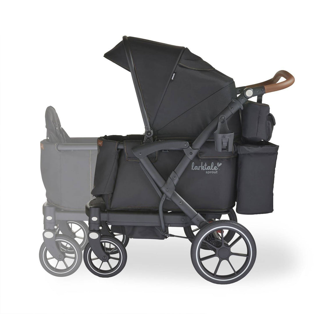 Larktale Sprout V2 Adjustable Stroller 2 Seater Wagon, 120 lb Capacity, Black