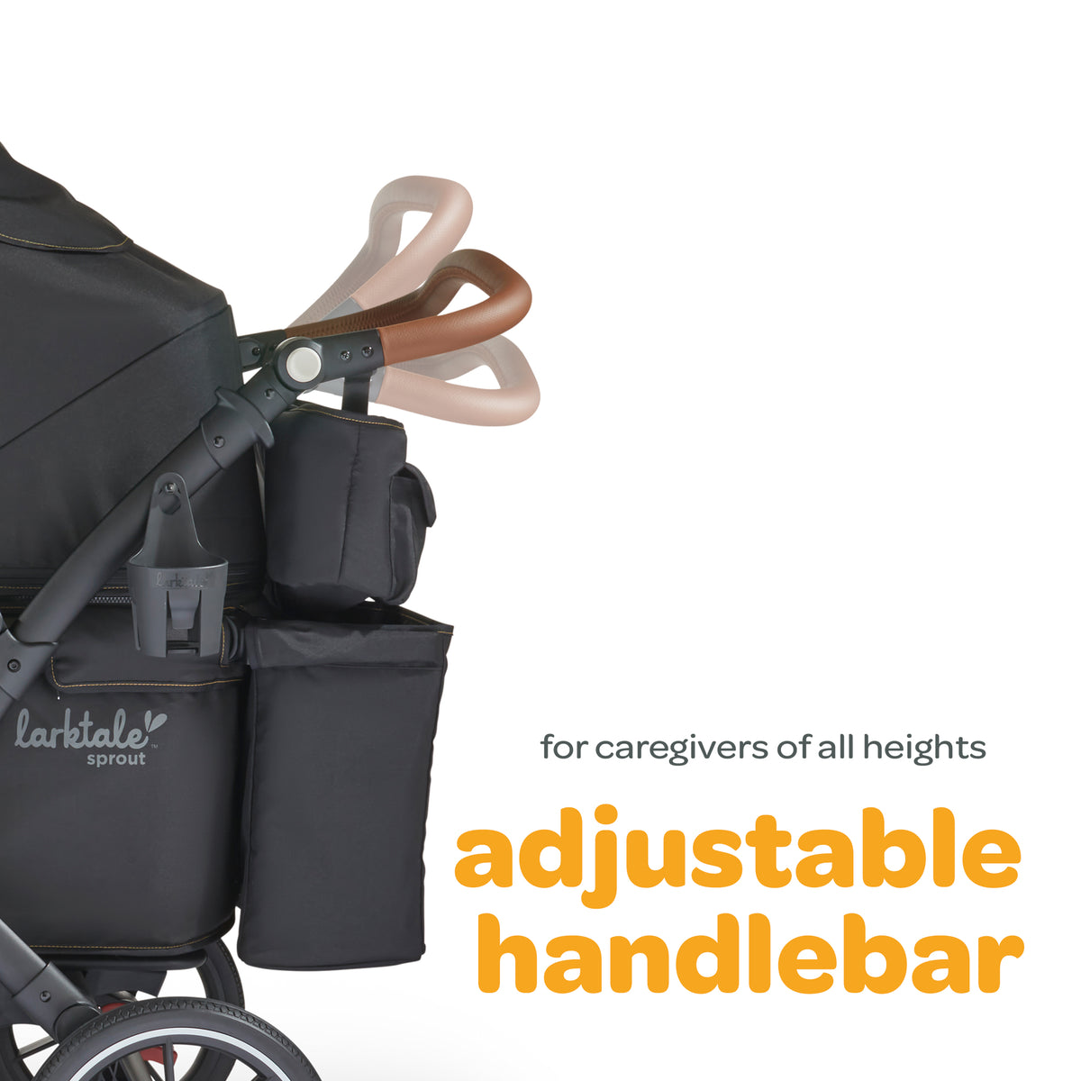 Larktale Sprout V2 Adjustable Stroller 2 Seater Wagon, 120 lb Capacity(Open Box) - VMInnovations