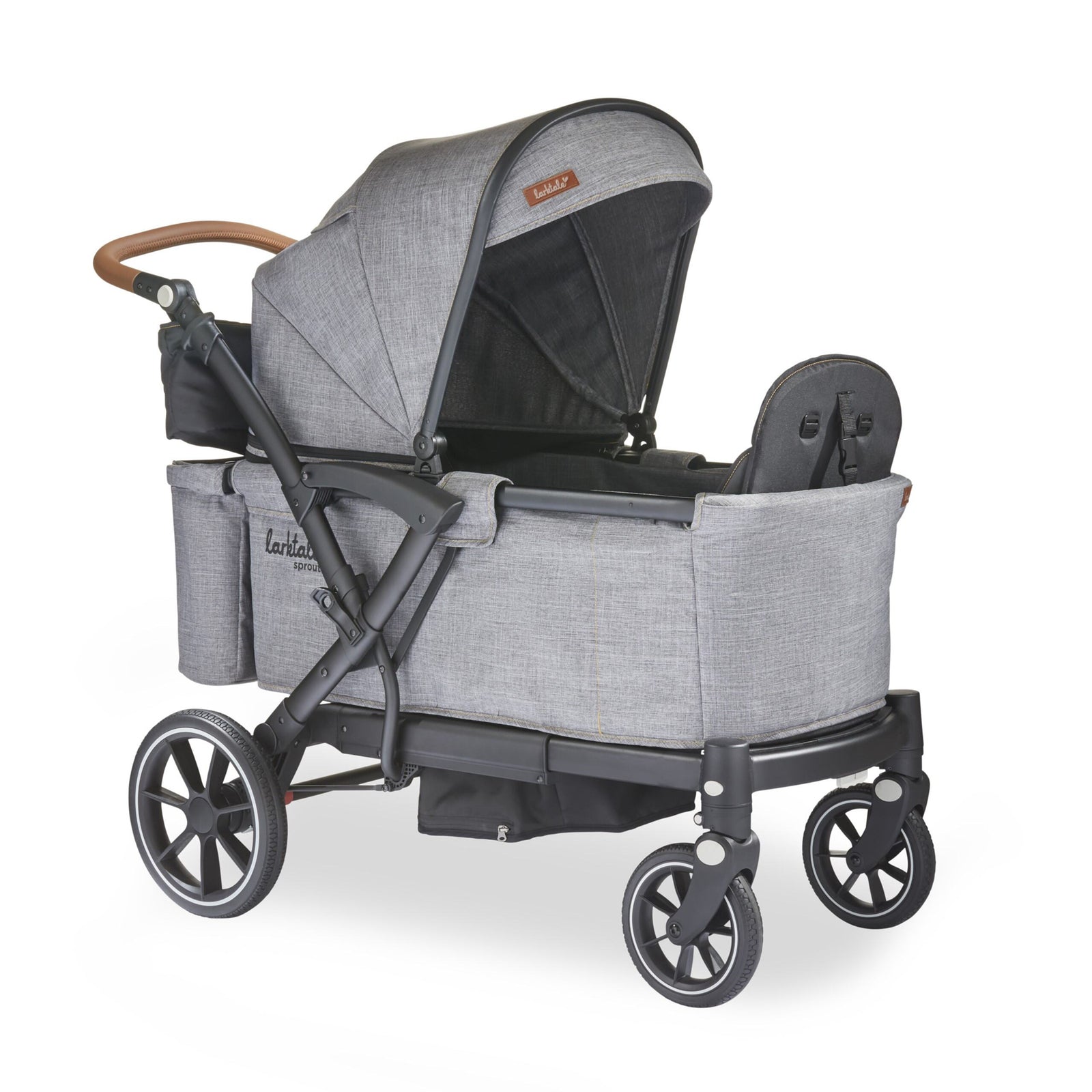 Larktale Sprout V2 Adjustable Stroller 2 Seater Wagon, 120 lb Capacity, Gray - VMInnovations