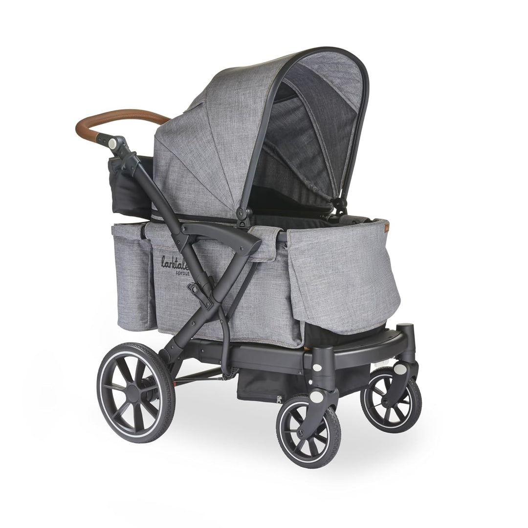 Larktale Sprout V2 Adjustable Stroller 2 Seater Wagon, 120 lb Capacity, Gray