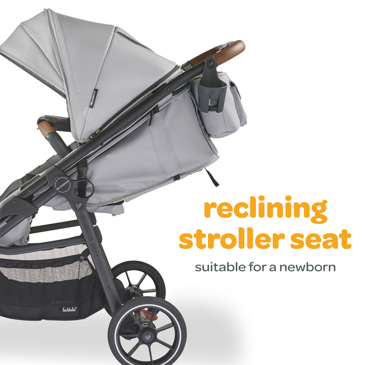 Larktale Crossover V2 All-In-One Stroller 2 Seater Wagon, 120 lb Capacity, Gray