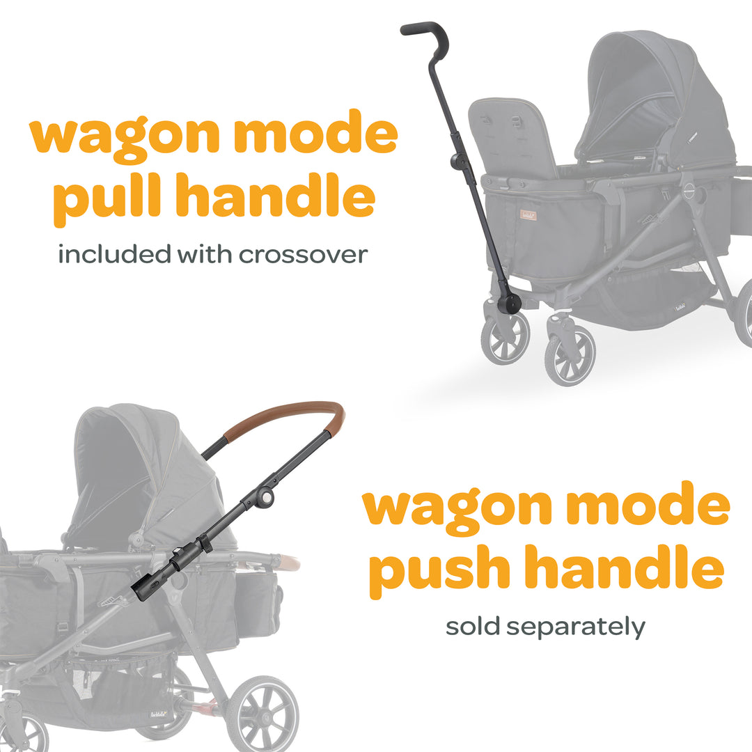 Larktale Crossover V2 All-In-One Stroller 2 Seater Wagon, Gray (Open Box)