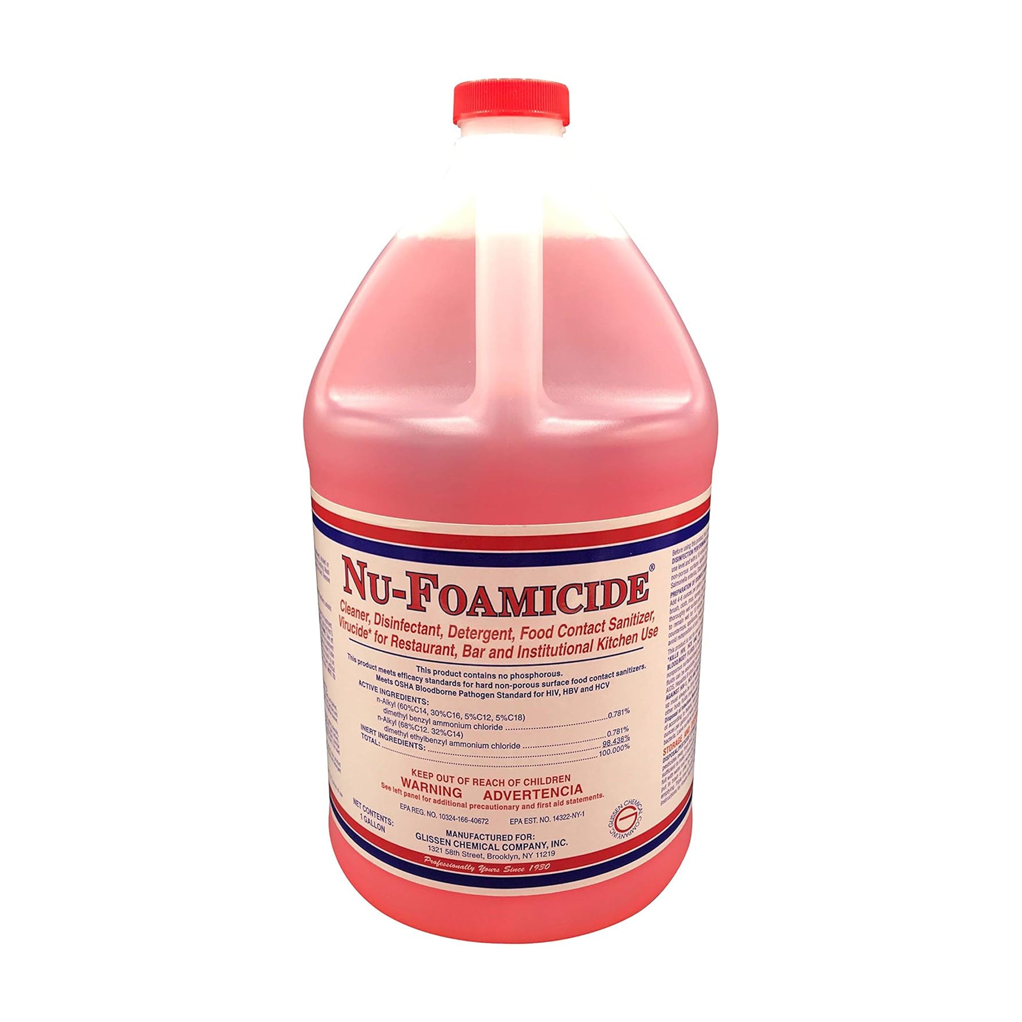Glissen Nu-Foamicide Cleaner Concentrate, Industrial & Commercial, (Open Box) - VMInnovations