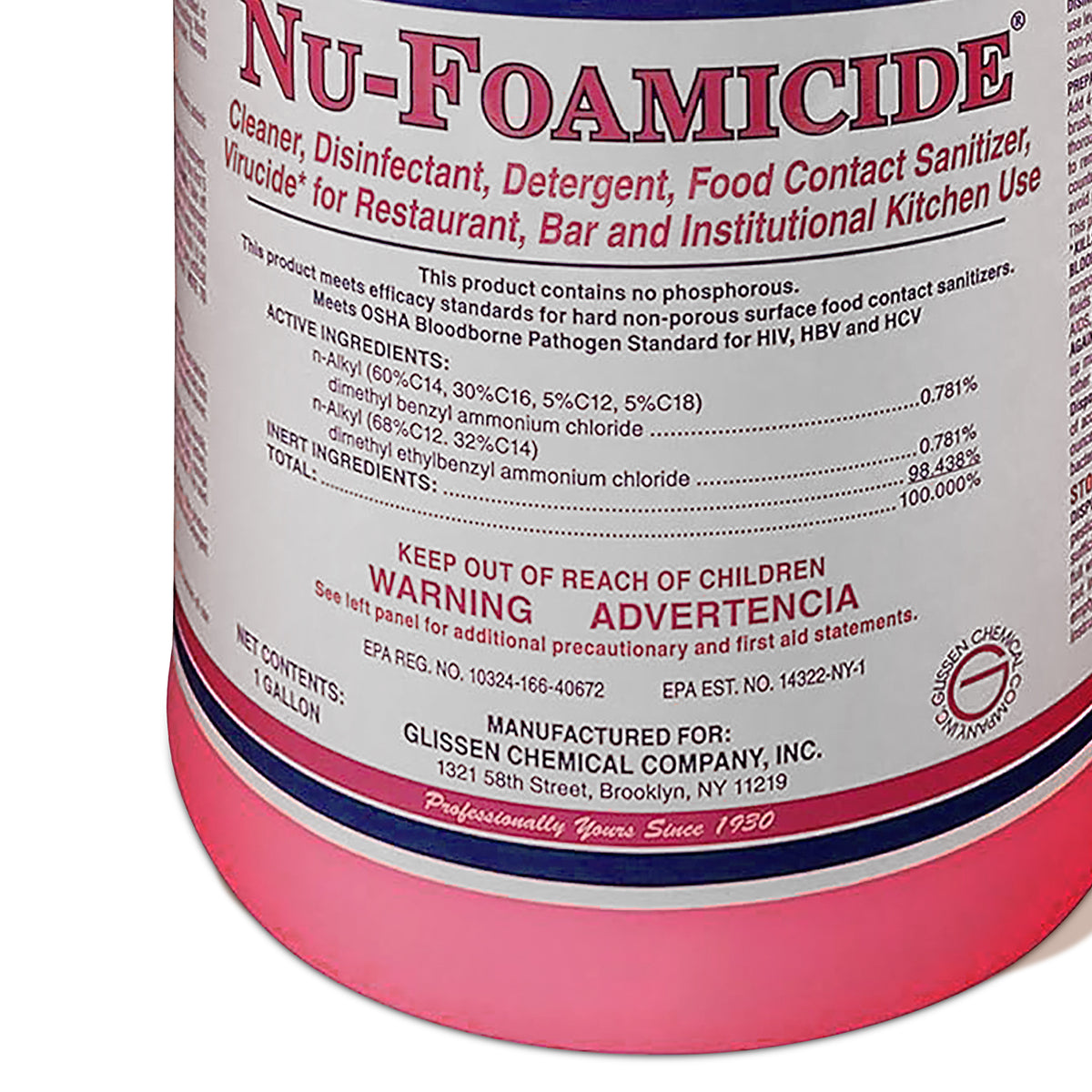 Glissen Nu-Foamicide Cleaner Concentrate, Industrial & Commercial, (Open Box)