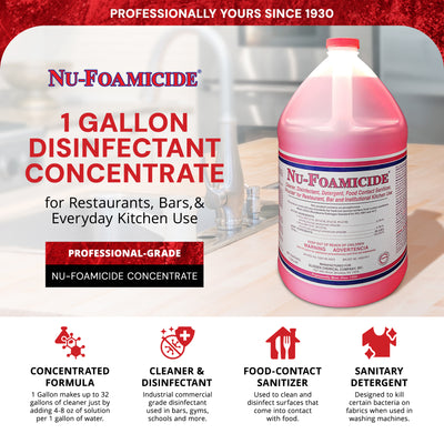 Glissen Nu-Foamicide Cleaner Concentrate, Industrial & Commercial, (Open Box)