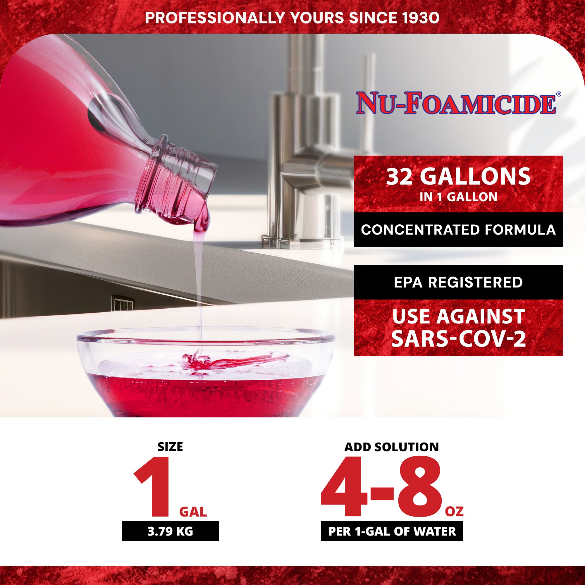 Glissen Nu-Foamicide Cleaner Concentrate, Industrial & Commercial, (Open Box) - VMInnovations