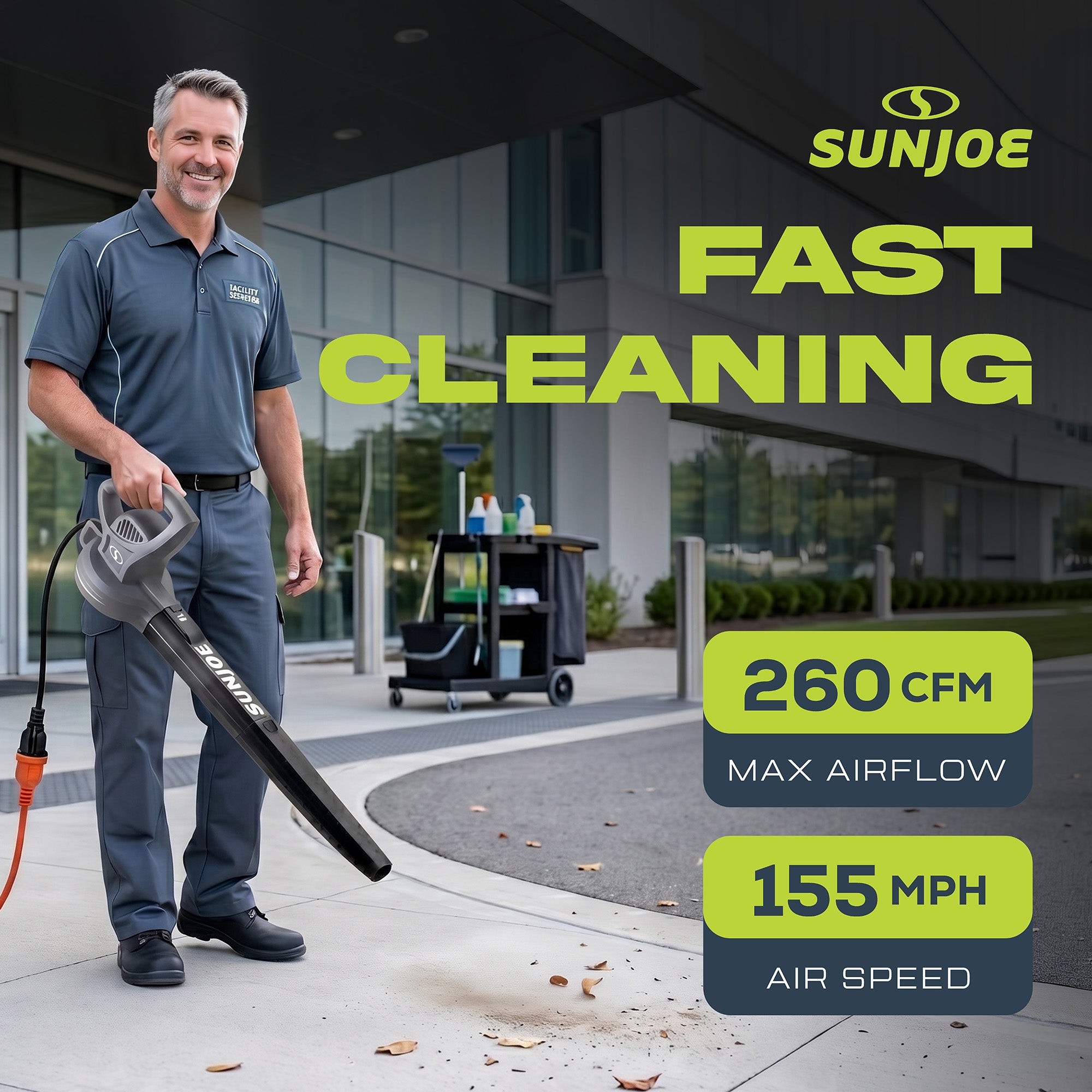 Sun Joe Electric All Purpose Leaf Blower, 6 Amp Motor, 155MPH Air Speed, SBJ597E - VMInnovations
