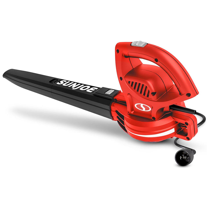 Sun Joe Electric All Purpose Leaf Blower, 6 Amp Motor, 155 MPH Air Speed, Red
