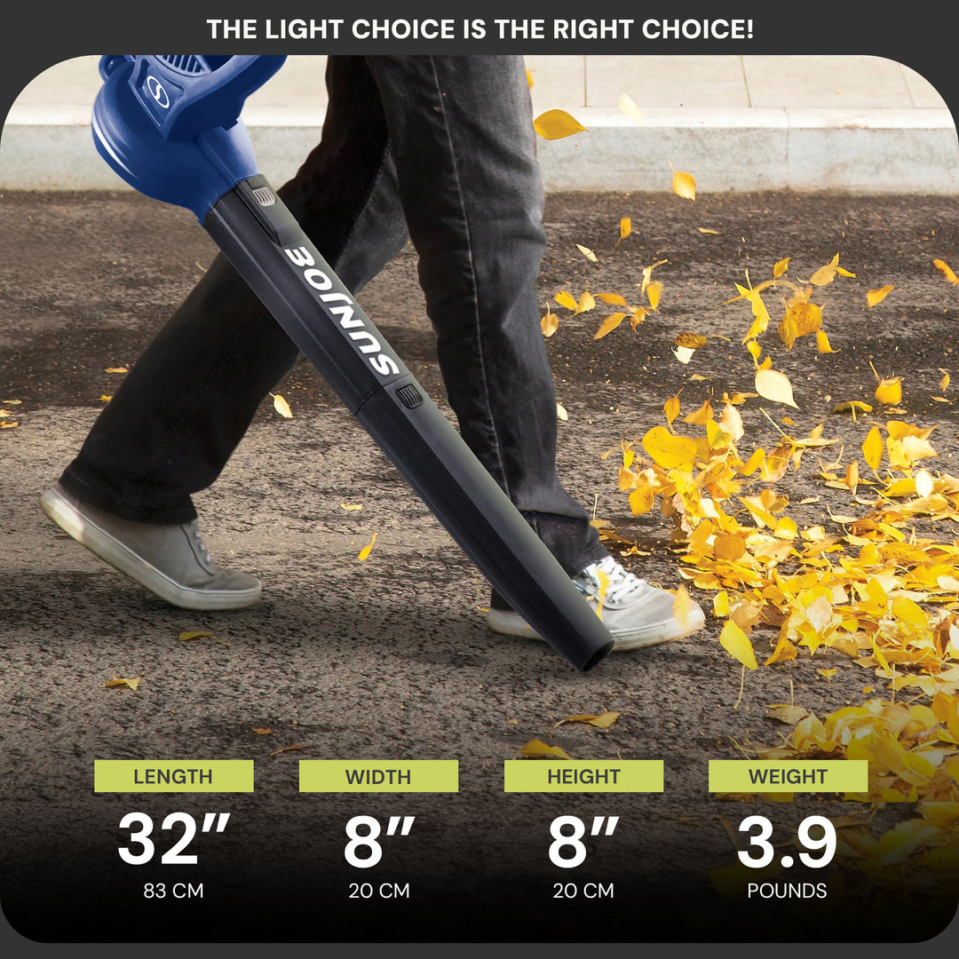 Sun Joe Electric All Purpose Leaf Blower, 6 Amp Motor, 155MPH Speed (Open Box) - VMInnovations