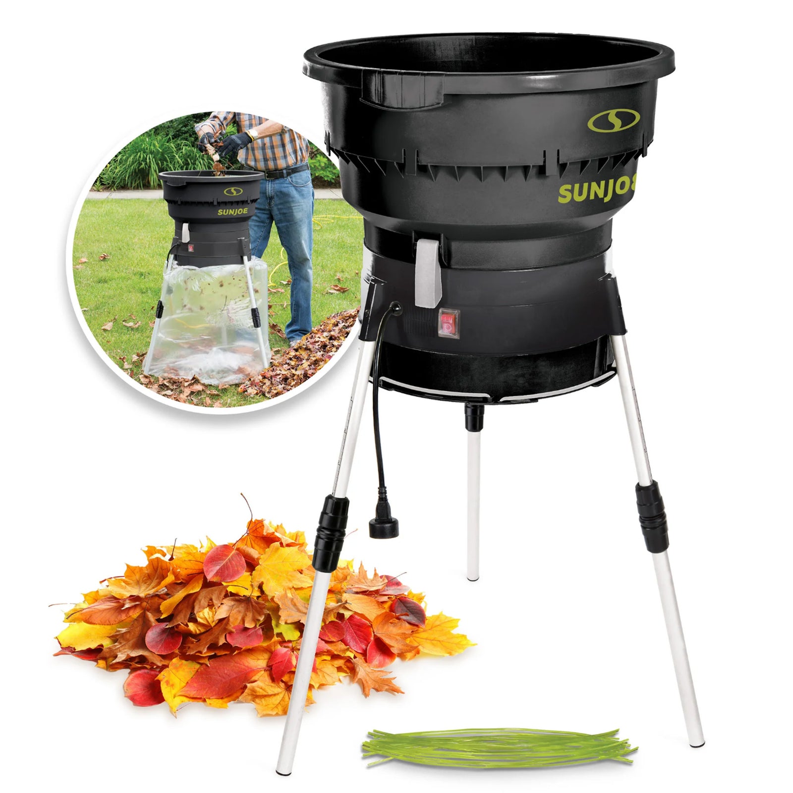 Sun Joe Electric Leaf Mulcher/Shredder 13 Amp w/ Adjustable Control Dial, SDJ616 - VMInnovations