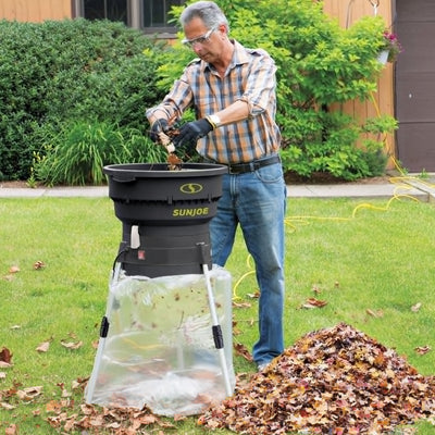 Sun Joe Electric Leaf Mulcher/Shredder 13 Amp w/ Adjustable Dial, Black (Used) - VMInnovations
