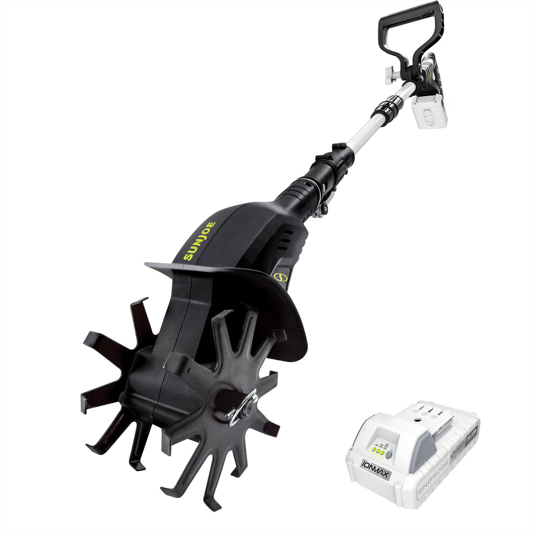 Sun Joe 24V Cordless Tiller & Cultivator, 6" Dual, & 2.0Ah Battery (Open Box) - VMInnovations