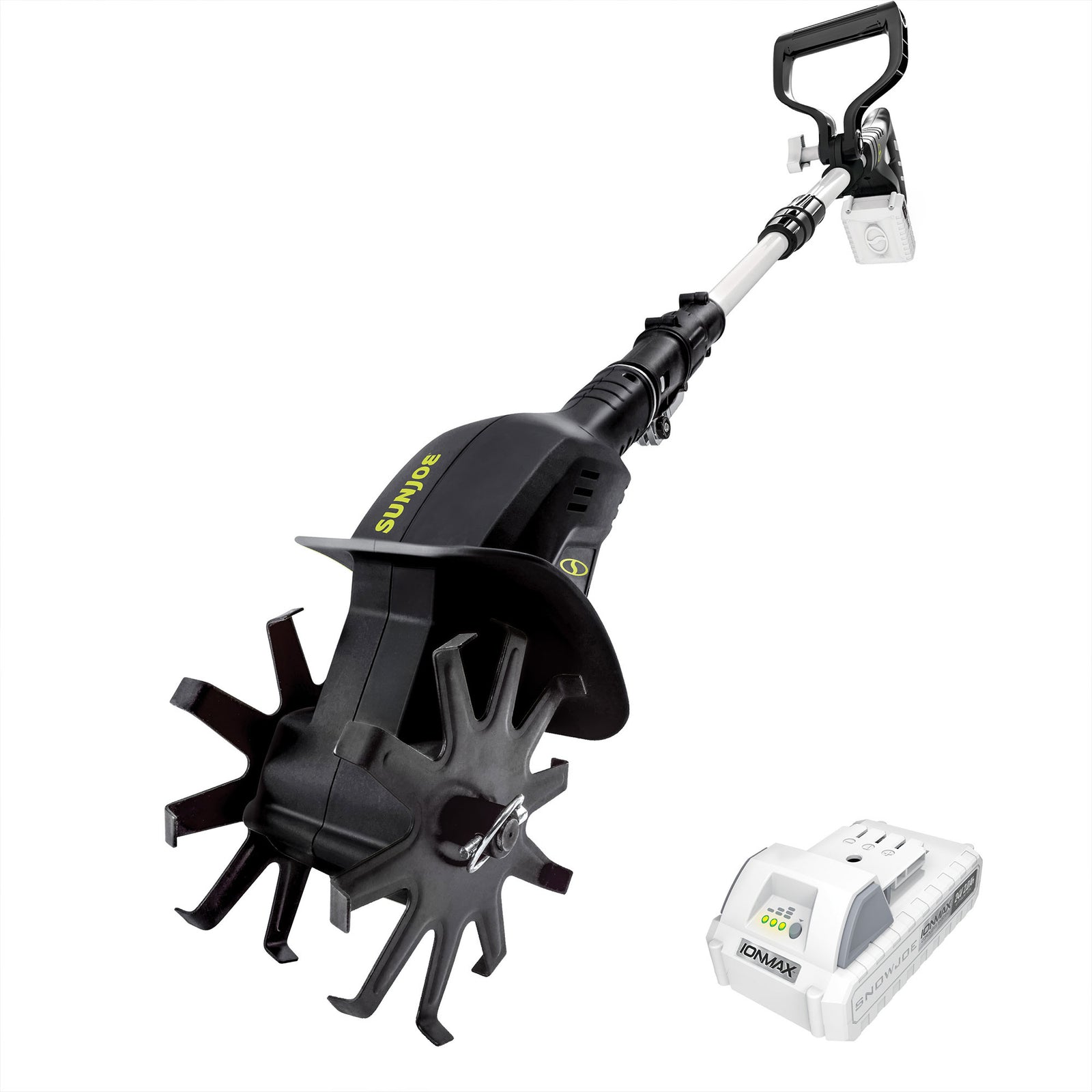 Sun Joe 24V CordlessTiller & Cultivator, 6" Blades, & 2.0Ah Battery (Used) - VMInnovations