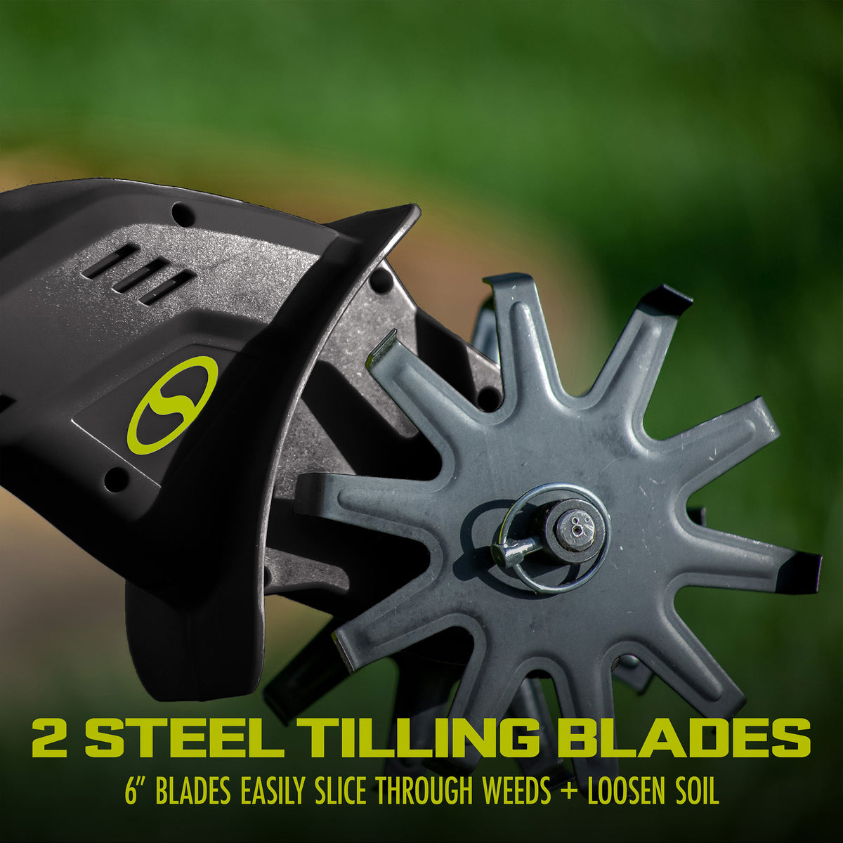 Sun Joe 24V Cordless Garden Tiller & Cultivator, 6" Dual Blades (For Parts) - VMInnovations