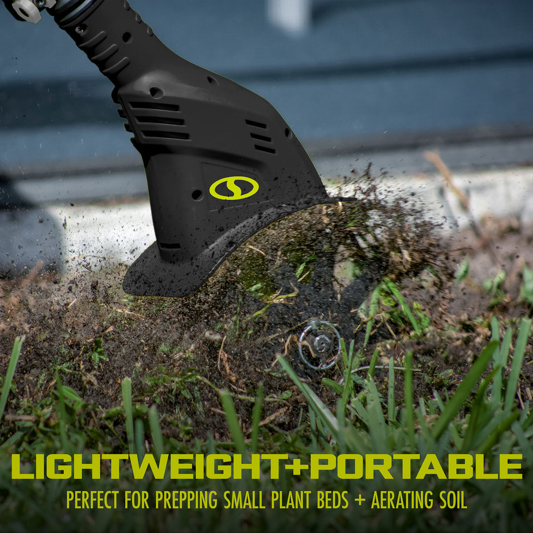 Sun Joe 24V Cordless Tiller & Cultivator, 6" Dual, & 2.0Ah Battery (Open Box)