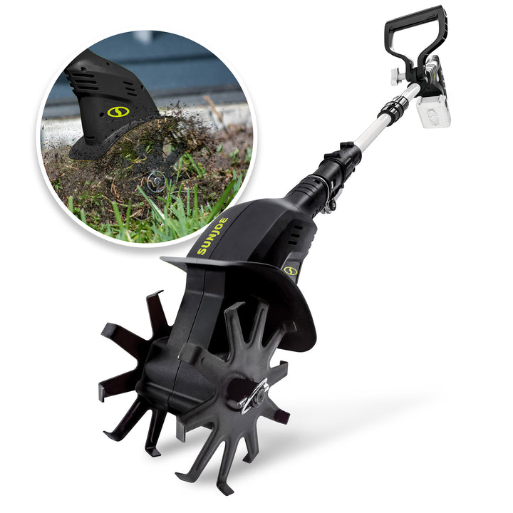 Sun Joe 24V Cordless Garden Tiller & Cultivator, 6" Dual Blades (For Parts)
