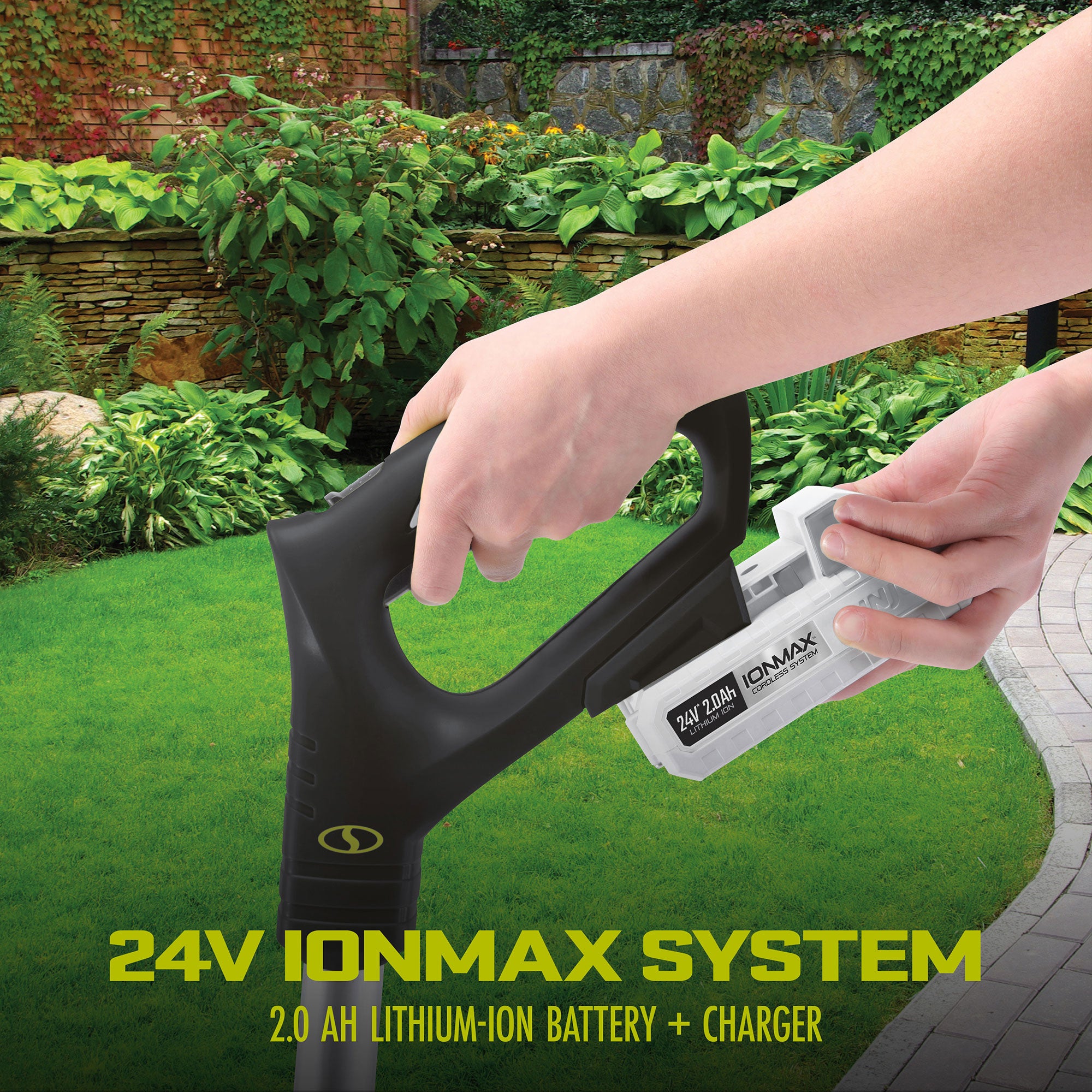 Sun Joe 24V Cordless Garden Tiller & Cultivator, 6" Dual Blades, 24V-TLR-LTE-A
