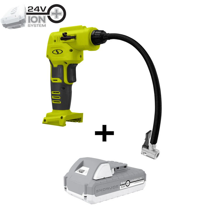 Sun Joe Auto Joe Portable Air Compressor, Cordless Tire Inflator Pump, Green