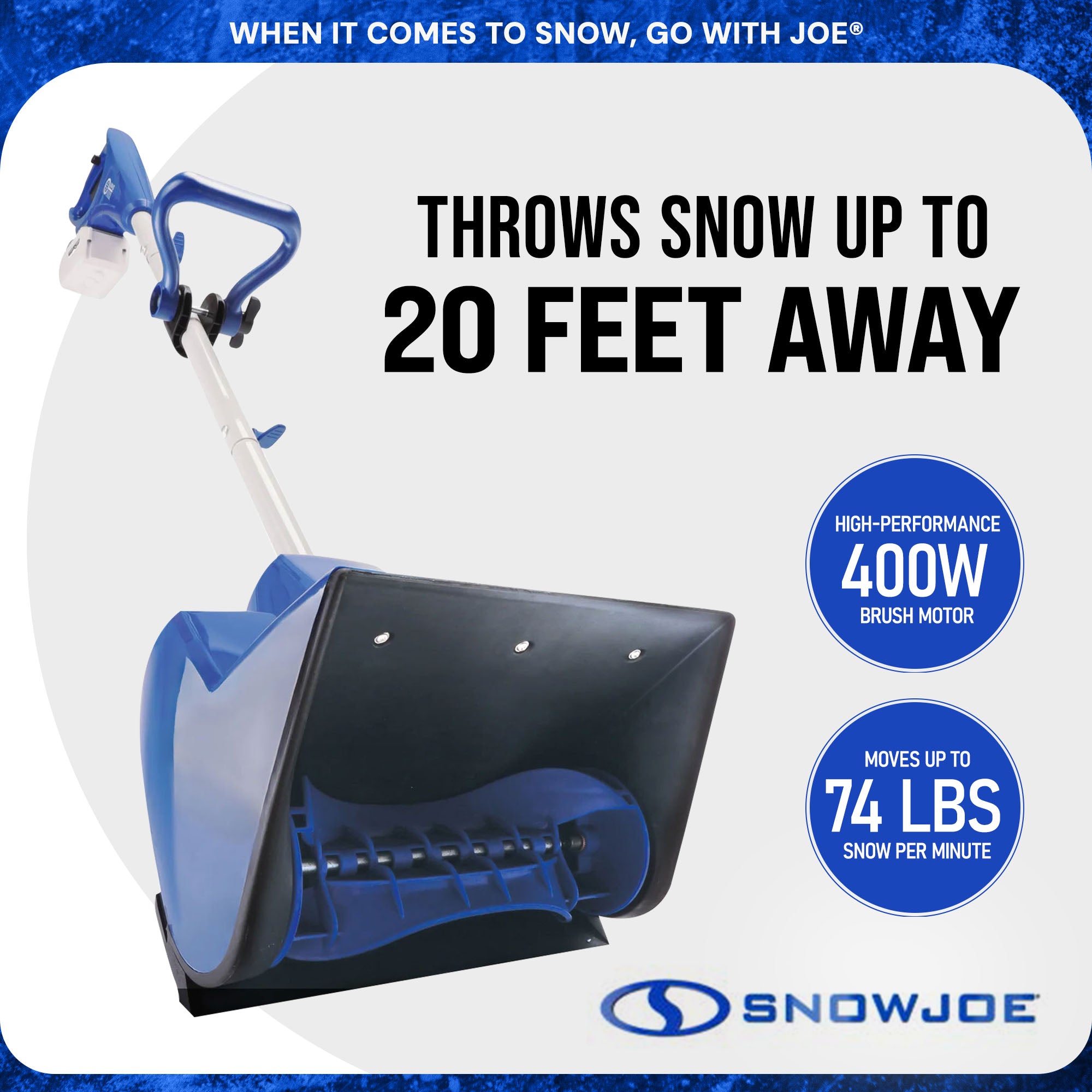 Snow Joe 24V 4Ah Cordless Snow Shovel Kit for Driveway Snow Removal, Blue (Used)