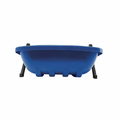 Snow Joe Plastic Snow Sled, 34” Sledding Toboggan w/ Handles & Rope, Blue (Used) - VMInnovations