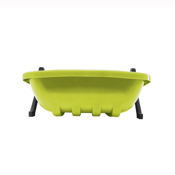 Snow Joe Plastic Snow Sled, 48” Toboggan w/ Handles & Rope, Green (Open Box) - VMInnovations