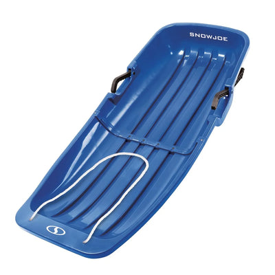 Snow Joe Plastic Snow Sled, 48” Sledding Toboggan Board w/ Handles, SJ-SLD48-SJB - VMInnovations